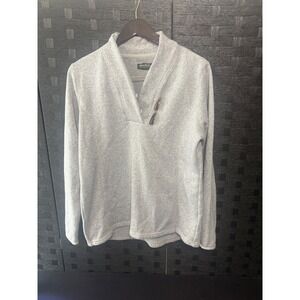 Men's Eddie Bower art button up sweater gray size XL